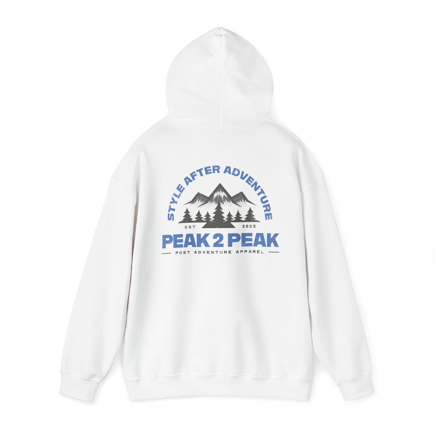 "Classic Hoodie" - White + Blue